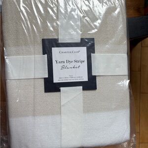 NIP Charter Club Yarn Dye Stripe Blanket